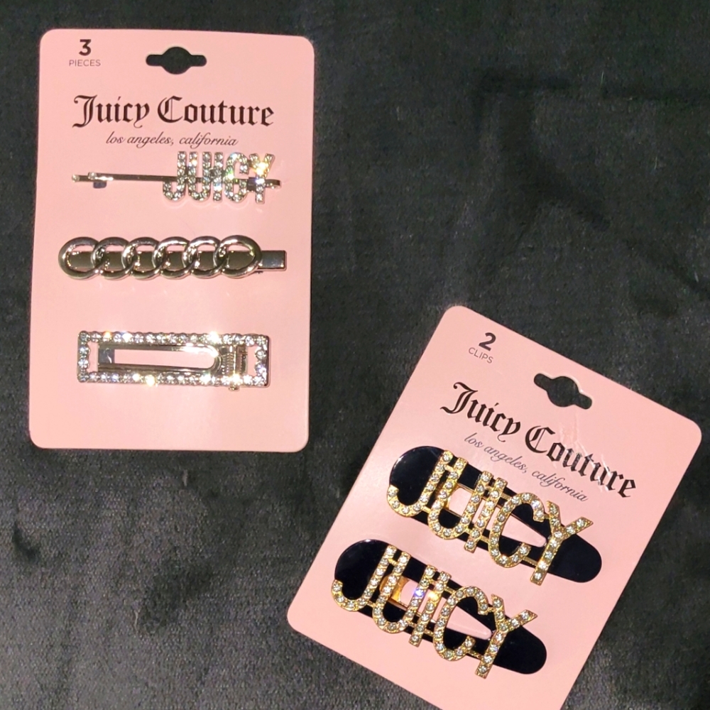 Juicy Couture hair clips 🤩 great price 👌 $15.00 blinged diamond 💎